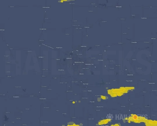 Hail map for Oklahoma City, OK