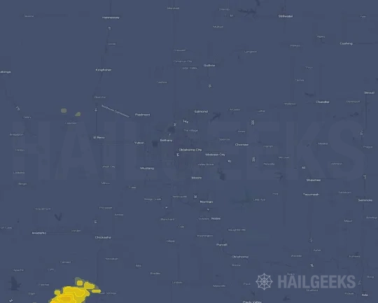 Hail map for Oklahoma City, OK