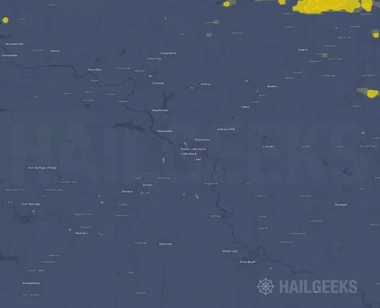 Hail map for Little Rock, AR