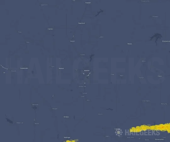 Hail map for Abilene, TX