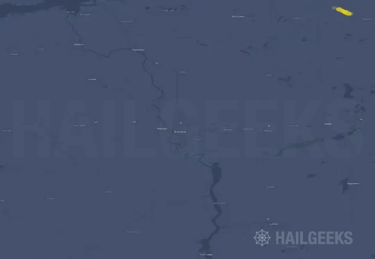 Hail map for Bismarck, ND