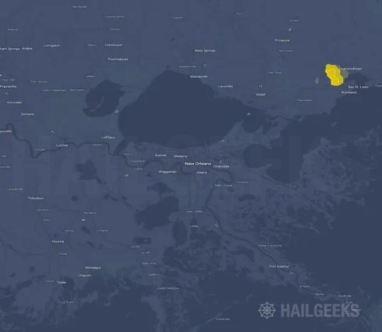 Hail map for New Orleans, LA
