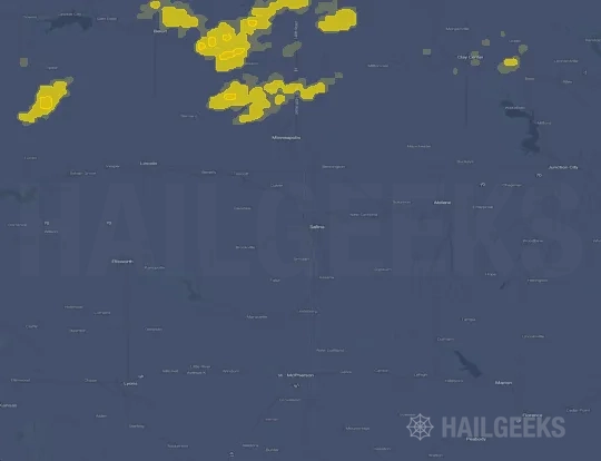 Hail map for Salina, KS
