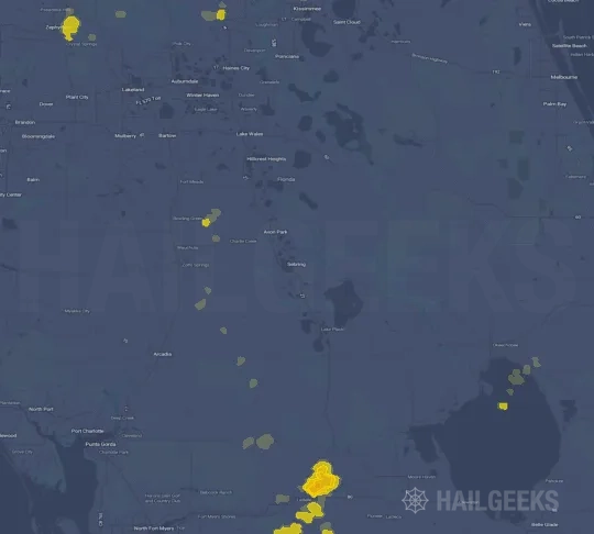 Hail map for Sebring, FL