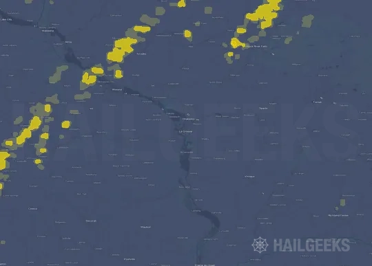 Hail map for La Crosse, WI