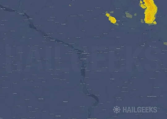 Hail map for La Crosse, WI