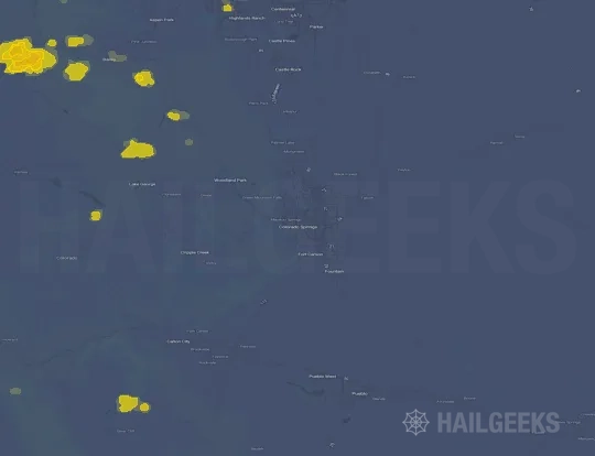 Hail map for Colorado Springs, CO