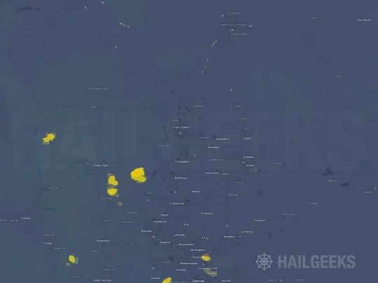 Hail map for Fort Collins, CO