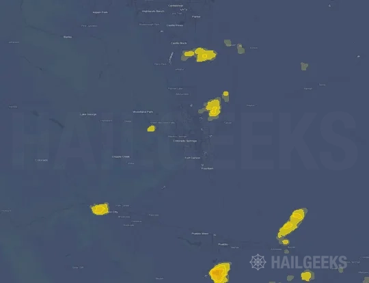 Hail map for Colorado Springs, CO