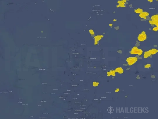 Hail map for Fort Collins, CO