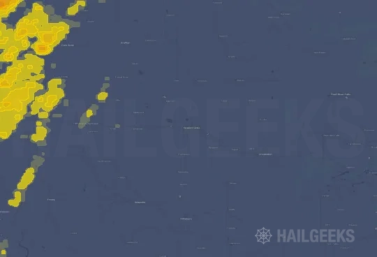Hail map for Grand Forks, ND