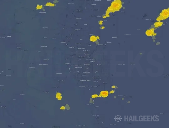 Hail map for Denver, CO