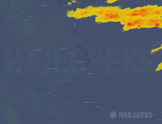 Hail map for Colorado Springs, CO