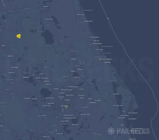 Hail map for Deltona, FL