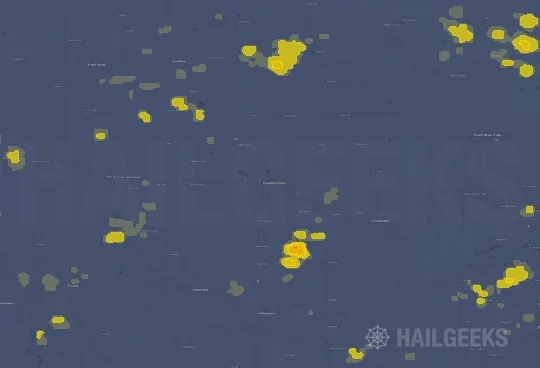 Hail map for Grand Forks, ND