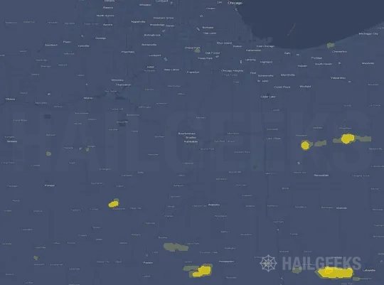 Hail map for Kankakee, IL