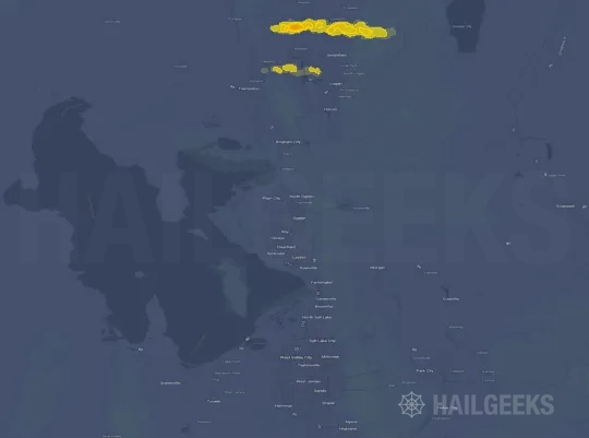 Hail map for Ogden, UT