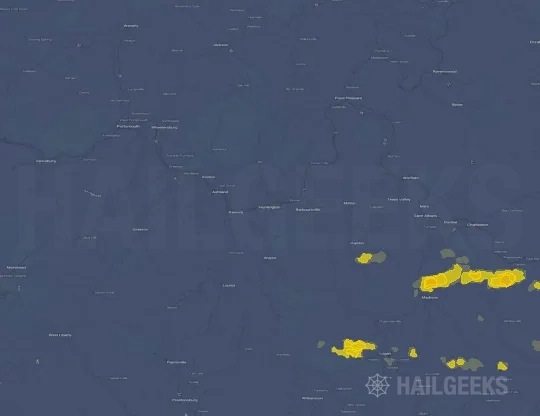 Hail map for Huntington, WV
