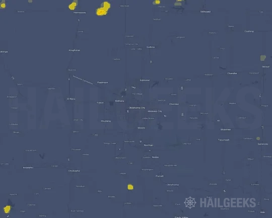Hail map for Oklahoma City, OK