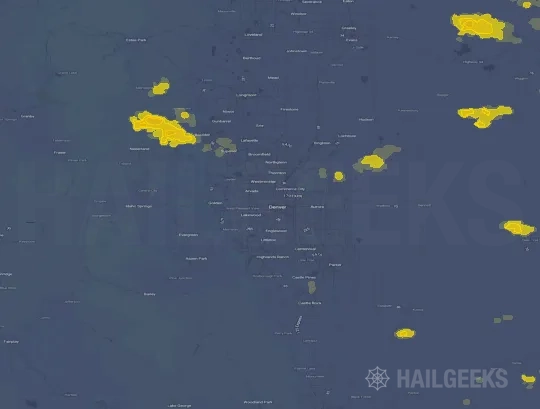 Hail map for Denver, CO