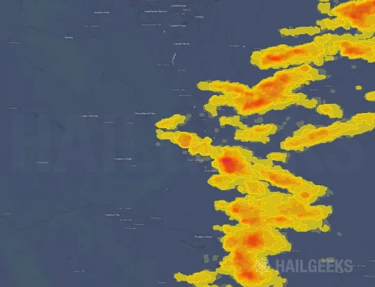 Hail map for Colorado Springs, CO