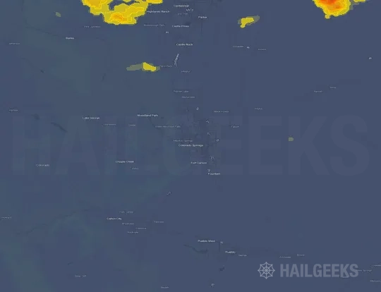 Hail map for Colorado Springs, CO