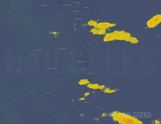 Hail map for Colorado Springs, CO