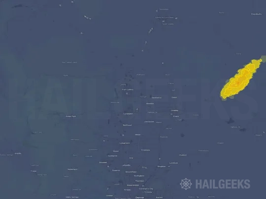 Hail map for Fort Collins, CO