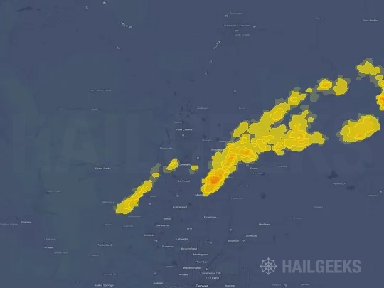Hail map for Fort Collins, CO