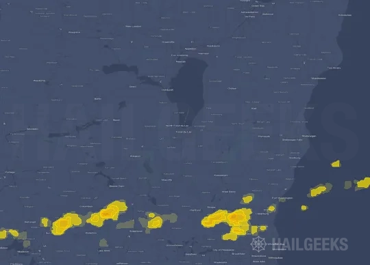 Hail map for Fond du Lac, WI