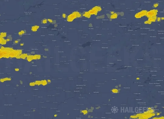 Hail map for Janesville, WI