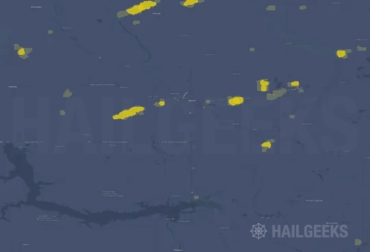 Hail map for Minot, ND