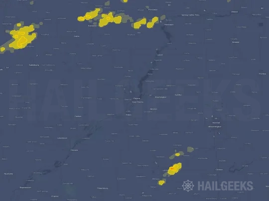 Hail map for Peoria, IL