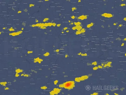 Hail map for Weirton, WV