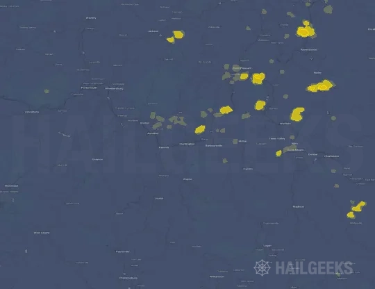 Hail map for Huntington, WV