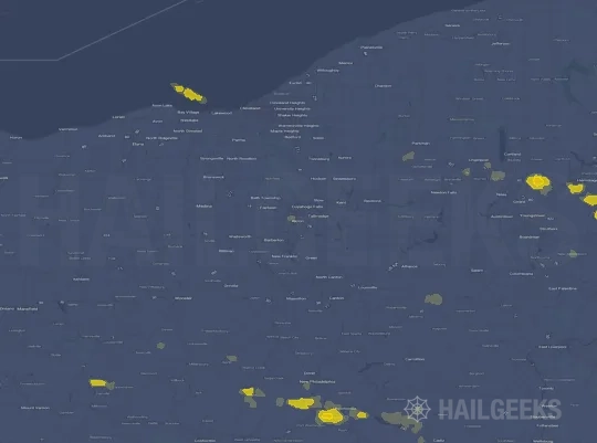 Hail map for Akron, OH