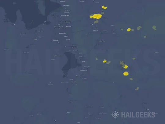 Hail map for Provo, UT