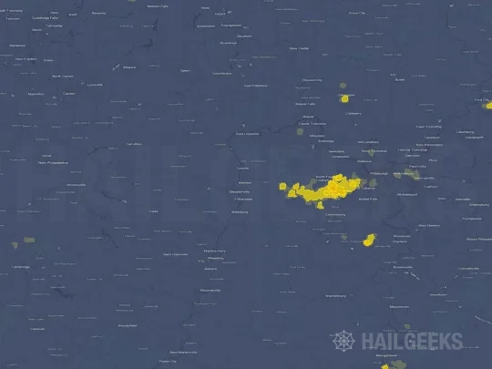 Hail map for Weirton, WV