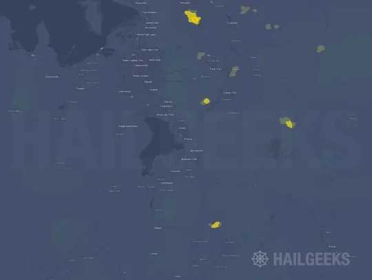Hail map for Provo, UT