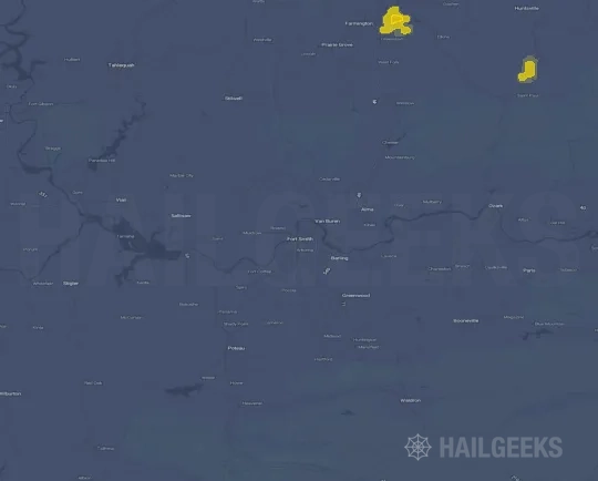 Hail map for Fort Smith, AR