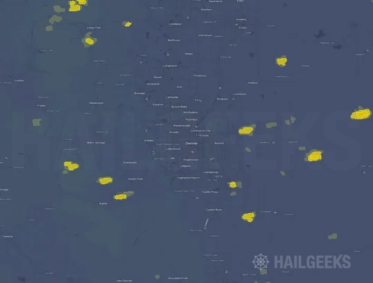 Hail map for Denver, CO