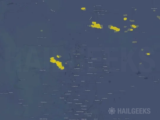 Hail map for Fort Collins, CO