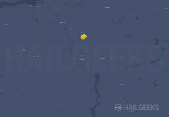 Hail map for Bismarck, ND