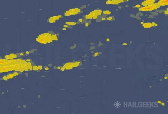 Hail map for Grand Forks, ND