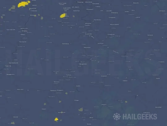 Hail map for Morgantown, WV