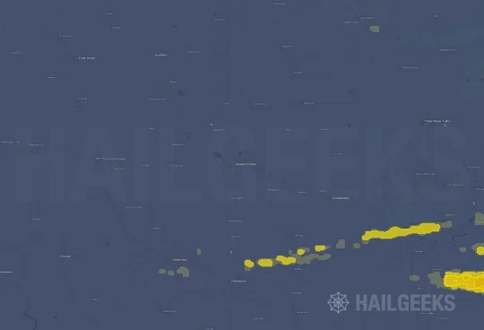 Hail map for Grand Forks, ND