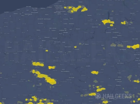 Hail map for Canton, OH