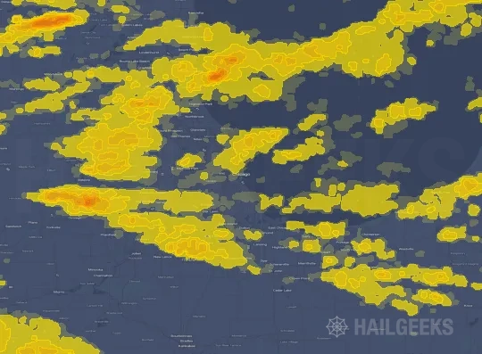 Hail map for Chicago, IL