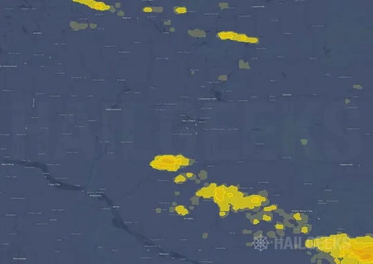 Hail map for Eau Claire, WI