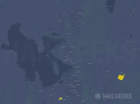 Hail map for Ogden, UT
